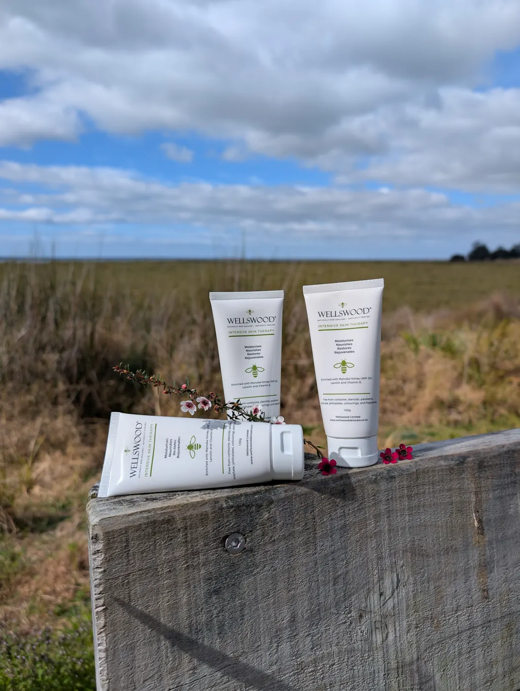 Wellswood Intensive Skin Therapy in the New Zealand coastal landscape